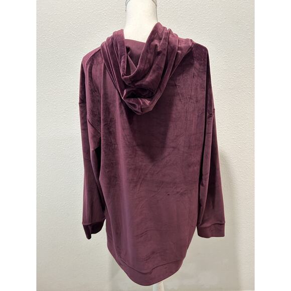 32 Degrees Women's Velour Pullover Hoodie Potent Purple Choose Your Size New B63 - Picture 3 of 7